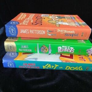 💜 Lot of 3 JAMES PATTERSON Young Reader books Katt vs Dogg House of Robots